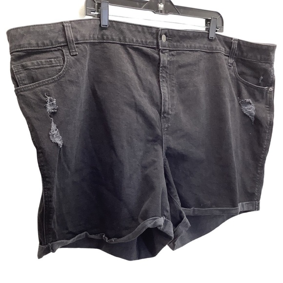 Old Navy Size 30 Plus Size Mid Rise Boyfriend Black Jean Shorts. New - Picture 5 of 5